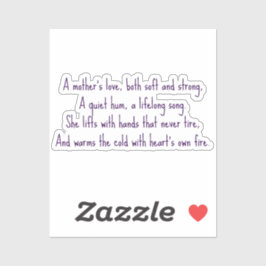 Liebe einer Mutter Aufkleber