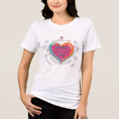 Liebe einer Mutter - farbiges Herzdesign Tri-Blend Shirt (Vorderseite)
