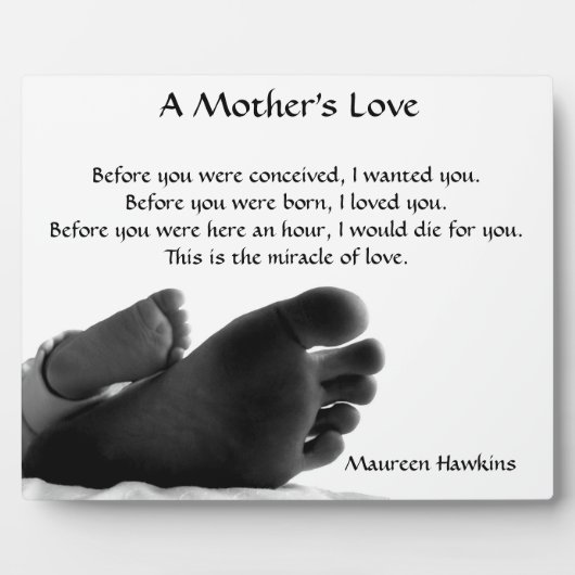 Liebe einer Mutter Fotoplatte (Vorderseite)