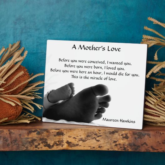 Liebe einer Mutter Fotoplatte (Seite)