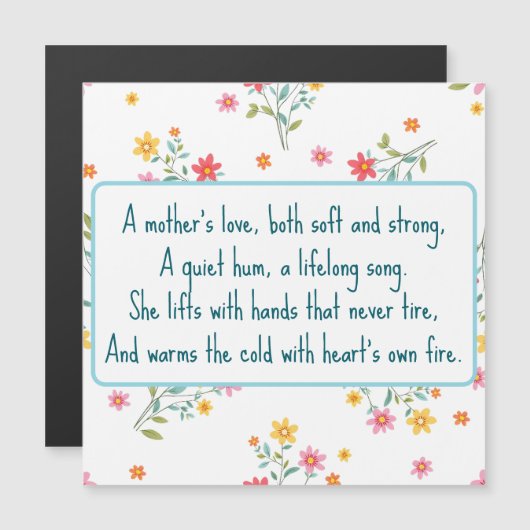 Liebe einer Mutter Magnetkarte (Vorne/Hinten)