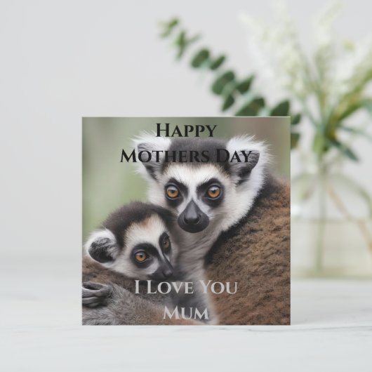 **"Liebe einer Mutter: Mama und Baby Lemur Cuddlin (Stehend Vorderseite)