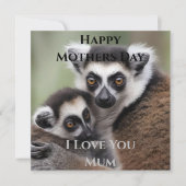 **"Liebe einer Mutter: Mama und Baby Lemur Cuddlin (Vorderseite)