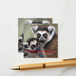 **"Liebe einer Mutter: Mama und Baby Lemur Cuddlin Begleitkarte