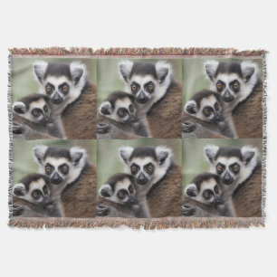 **"Liebe einer Mutter: Mama und Baby Lemur Cuddlin Decke
