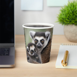 **"Liebe einer Mutter: Mama und Baby Lemur Cuddlin Pappbecher