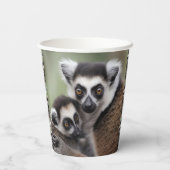 **"Liebe einer Mutter: Mama und Baby Lemur Cuddlin Pappbecher (Rückseite)