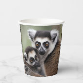 **"Liebe einer Mutter: Mama und Baby Lemur Cuddlin Pappbecher (Vorderseite)