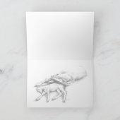 "Liebe einer Mutter" Schlafmare und Foal Gruß Karte (Innenseite)