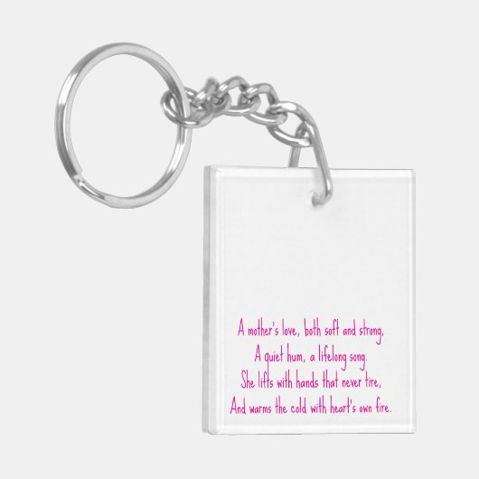 Liebe einer Mutter Schlüsselanhänger (Vorderseite links)