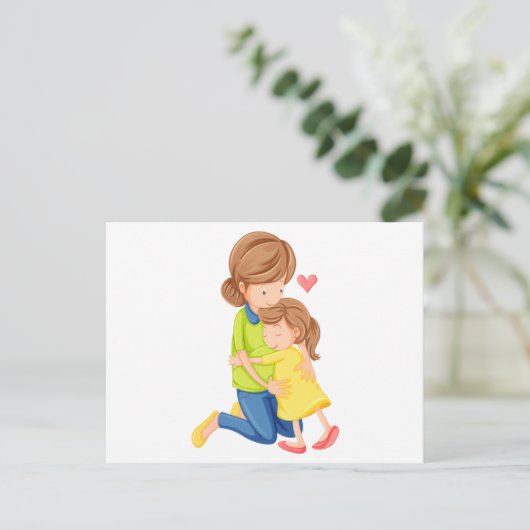 Liebe einer Mutter und Tochter Postkarte (Stehend Vorderseite)
