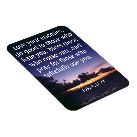 Liebe eines Bibelziels für Feinde Magnet (Rechte Seite)