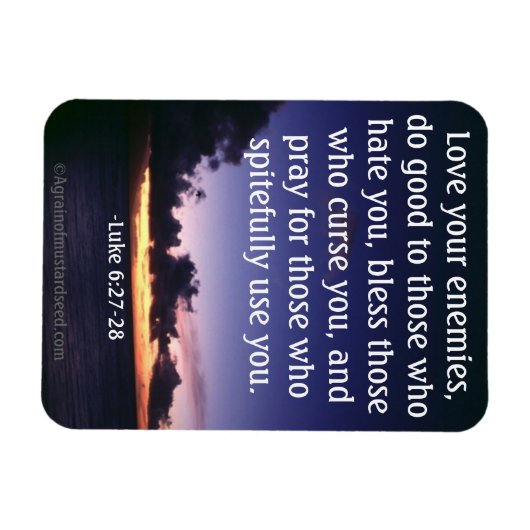 Liebe eines Bibelziels für Feinde Magnet (Horizontal)