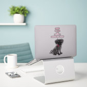 Liebe eines geretteten Hundes Aufkleber (Laptop auf Schreibtisch)