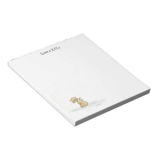 Liebe eines Kitty Note Pads Notizblock (angewinkelt)