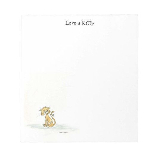 Liebe eines Kitty Note Pads Notizblock (Vorderseite)