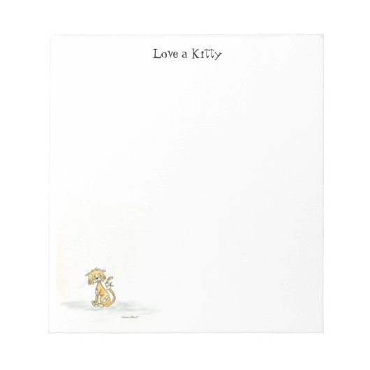 Liebe eines Kitty Notepad Notizblock (Vorderseite)
