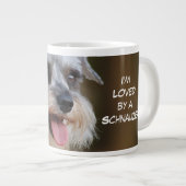 Liebe eines Miniaturschnauzer Jumbo-Tasse (Vorderseite Rechts)
