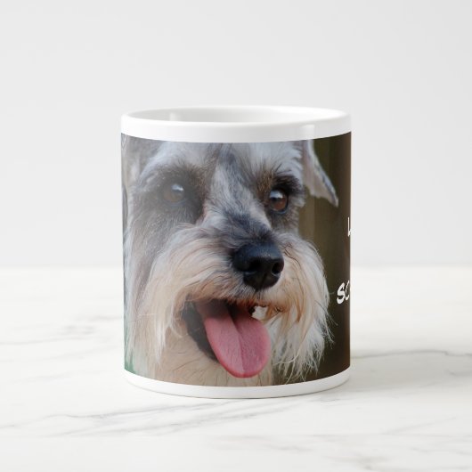 Liebe eines Miniaturschnauzer Jumbo-Tasse (Vorderseite)