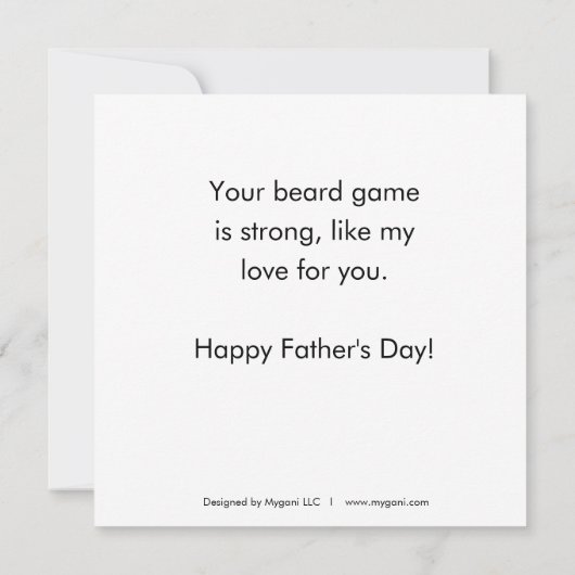 Liebe eines Vaters Einladung (Rückseite)