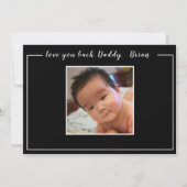 Liebe eines Vaters Modernes Foto des Privatvaters Karte (Rückseite)