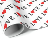 LIEBE Einfach Elegant Klassisch Geschenkpapier (Rolleneckpunkt)