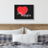 Liebe Einfach Inspiriert von 1 Korinthen 13 Rotes  Leinwanddruck (Insitu (Schlafzimmer))