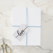 Liebe- Einfache Chic Calligrafy Gastgeschenk Hochz Geschenkanhänger (Mit Garn)