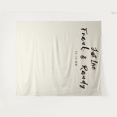Liebe Einfache Ecru-Hochzeitsmauer Wandteppich (Vorderseite (Horizontal))