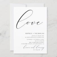 Liebe. Einfache Hochzeit in Schwarzweiß