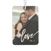 Liebe | Einfache moderne Typografie mit Ihrem Foto Autolufterfrischer (Rückseite)