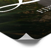 Liebe Einfaches Foto Elegante Hochzeit Poster (Ecke)