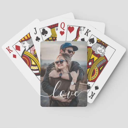 Liebe Einfaches Foto Spielkarten (Rückseite)