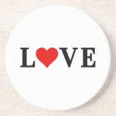 LIEBE Einfaches Minimalistisches Elegant Getränkeuntersetzer (Vorne)