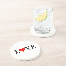 LIEBE Einfaches Minimalistisches Elegant Getränkeuntersetzer