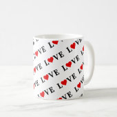LIEBE Einfaches Minimalistisches Elegant Kaffeetasse (VorderseiteRechts)