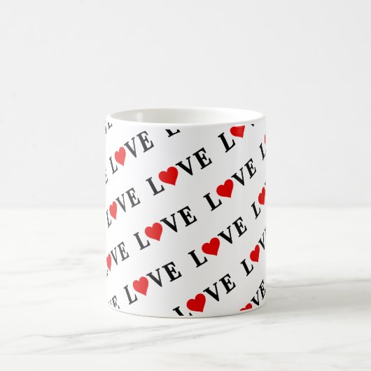 LIEBE Einfaches Minimalistisches Elegant Kaffeetasse (Mittel)