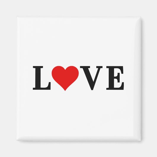 LIEBE Einfaches Minimalistisches Elegant Magnet (Vorne)