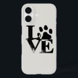Liebe einfügen iPhone 16 hülle<br><div class="desc">Zeigen Sie Ihre Liebe für Ihre Hundefreunde mit dieser Paw Print-Liebe,  die auf einem Handy geschrieben ist. Dies sollte auf mehrere andere Telefonarten übertragen werden können.</div>