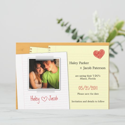 Liebe Einladung (Stehend Vorderseite)