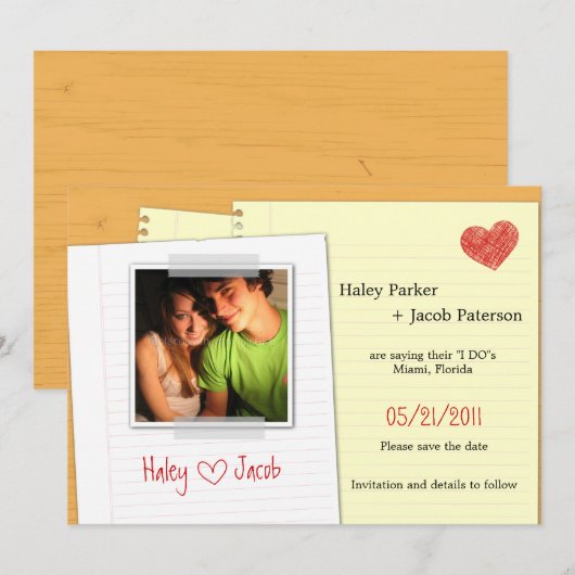 Liebe Einladung (Vorne/Hinten)