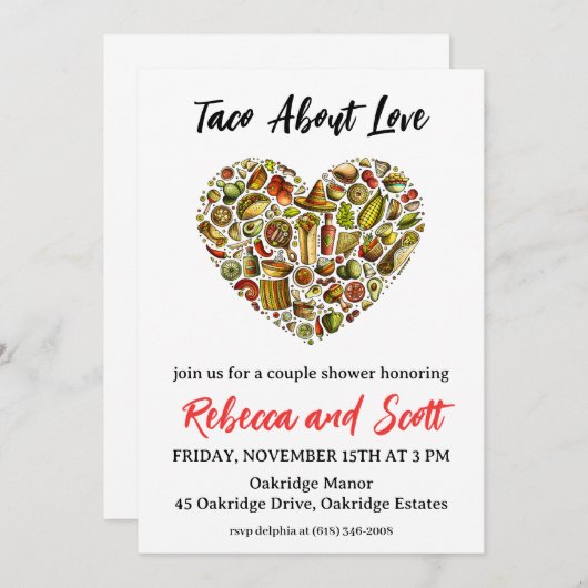 Liebe-Einladungen Einladung (Vorne/Hinten)