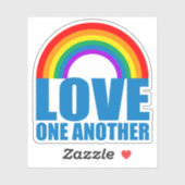 Liebe Eins weiterer Regenbogen Christlich Aufkleber (Blatt)