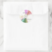 LIEBE Einzigartig Moderne Retro-CD-Gastgeschenk Ho Runder Aufkleber (Tasche)