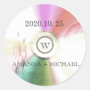 LIEBE Einzigartig Moderne Retro-CD-Gastgeschenk Ho Runder Aufkleber