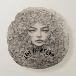 Liebe Einzigartiger Luxus Living Round Pillows Rundes Kissen