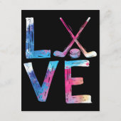 Liebe Eishockey Hockey Girls Geschenke Womens Ice Begleitkarte (Rückseite)