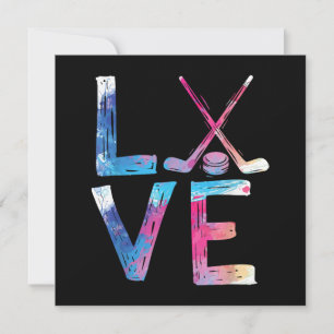 Liebe Eishockey Hockey Girls Geschenke Womens Ice  Einladung