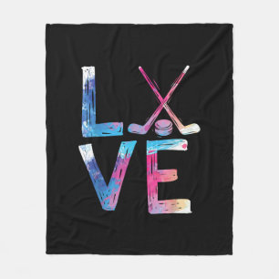 Liebe Eishockey Hockey Girls Geschenke Womens Ice Fleecedecke