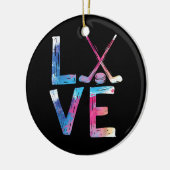 Liebe Eishockey Hockey Girls Geschenke Womens Ice  Keramik Ornament (Links)